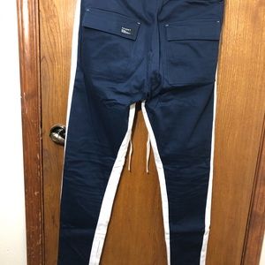 Blue Track Denim Pants - L/34